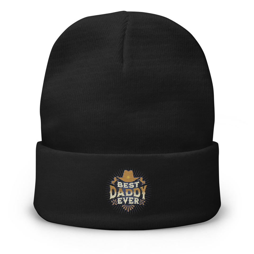 Best Daddy Ever - Cowboy Hat Knit Beanie
