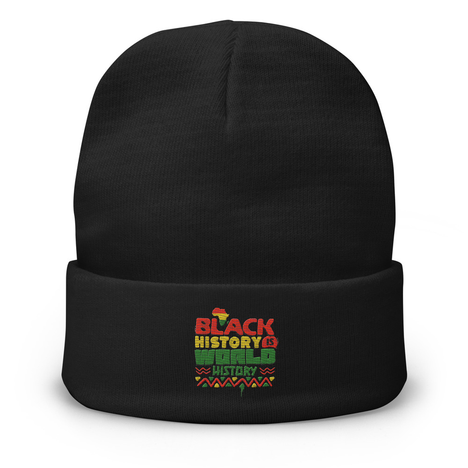 Black History is World History - Heritage Awareness Knit Beanie