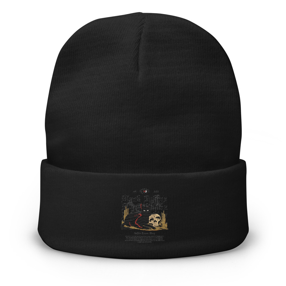 Black Sphinx Knit Beanie