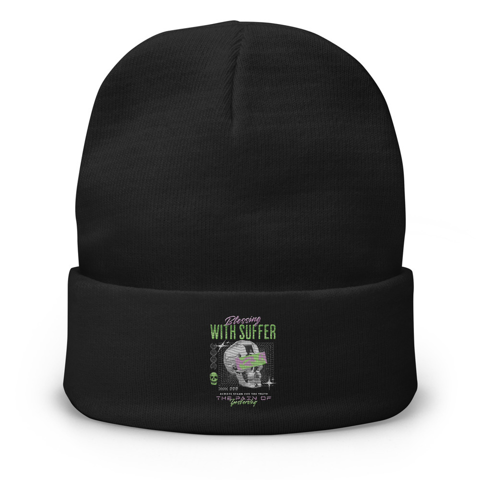 Blessing With Suffer Knit Beanie