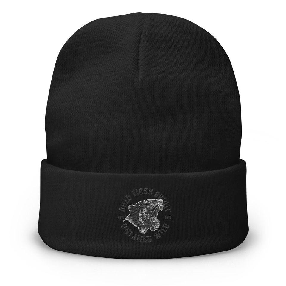 Bold Tiger Spirit Knit Beanie