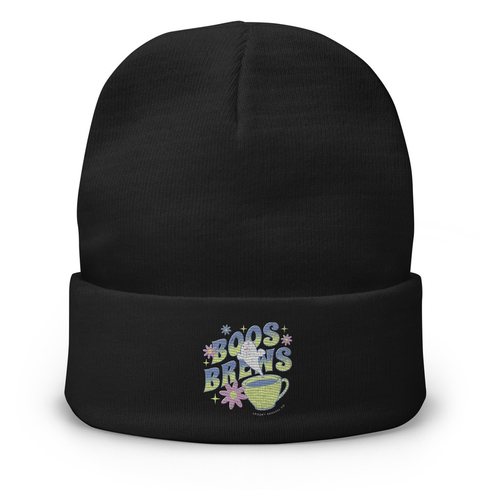 Boos + Brews - Halloween Knit Beanie