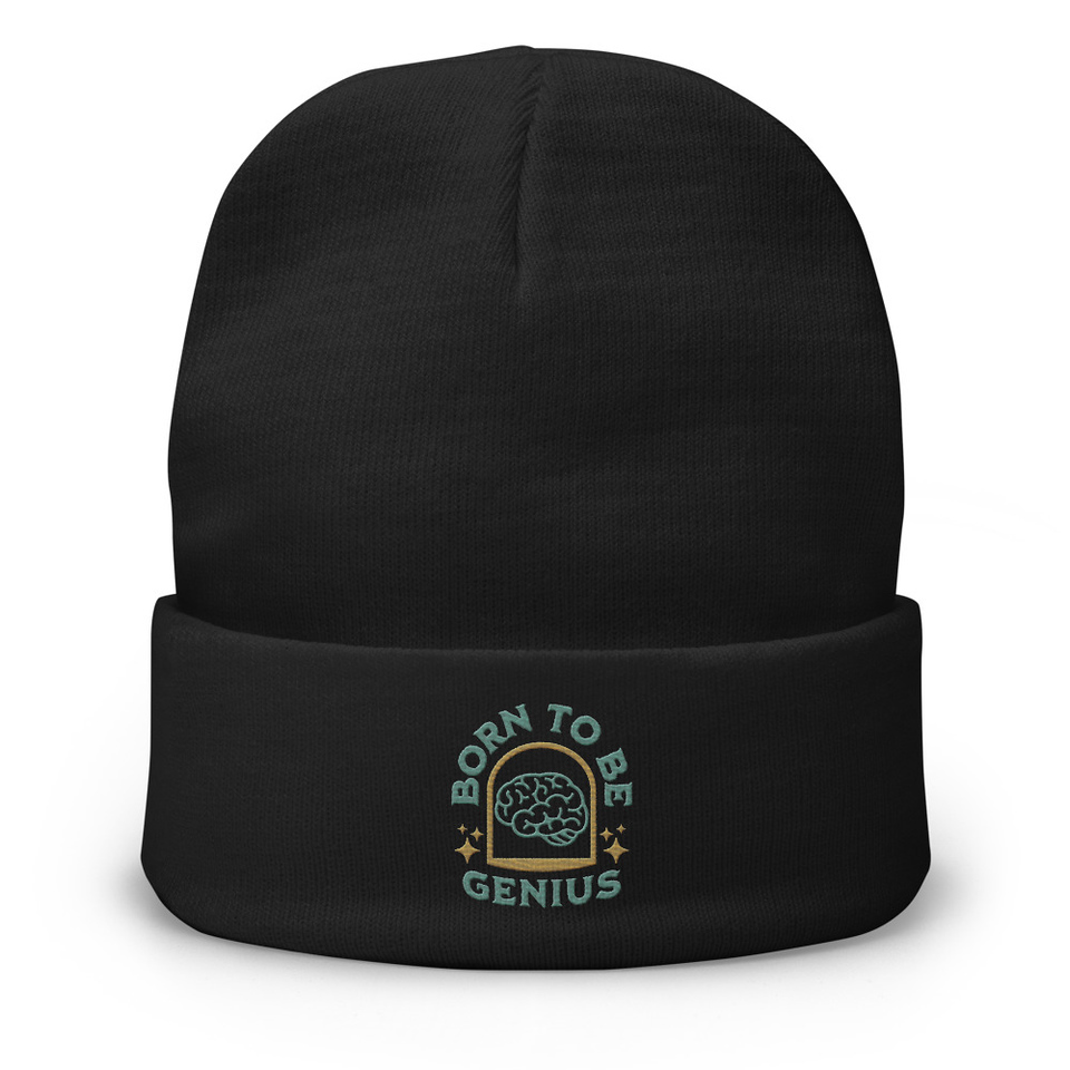 Born To Be Genius - Brain Knit Beanie