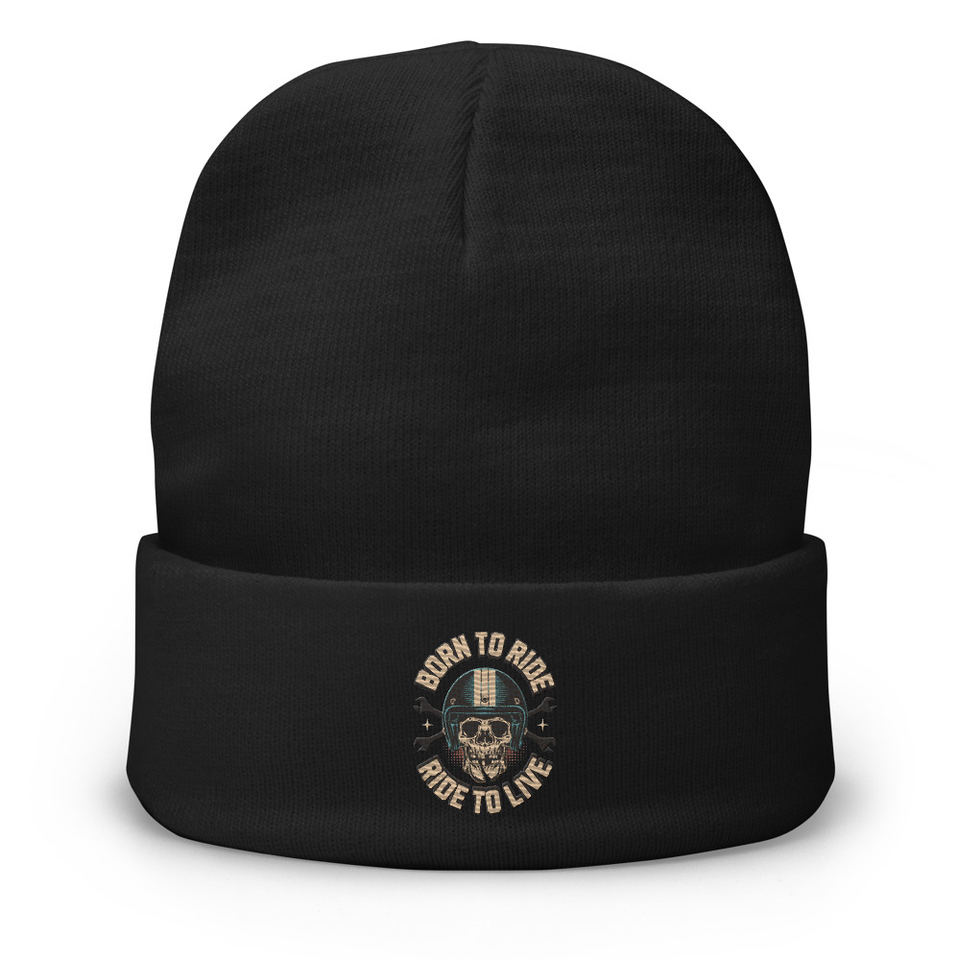 Born to Ride, Ride to Live Knit Beanie
