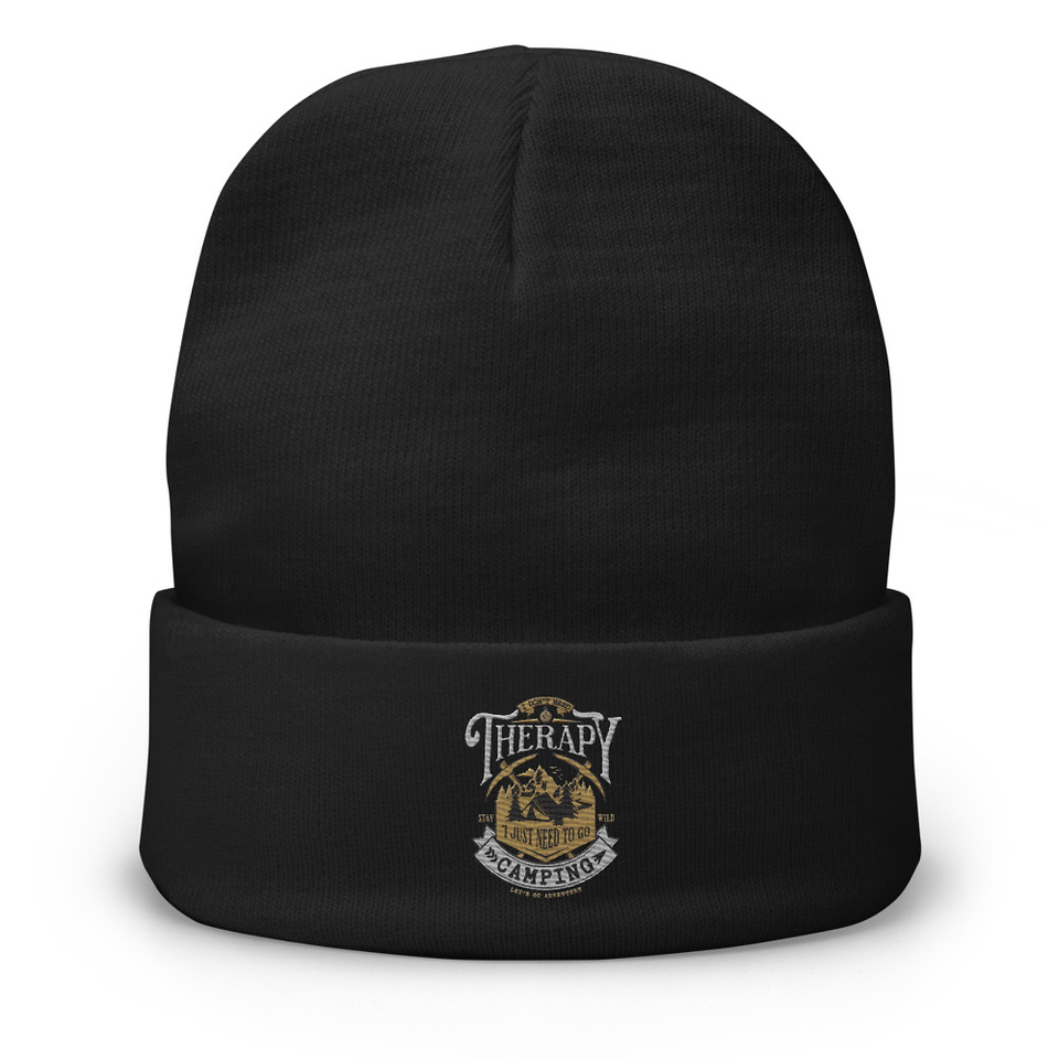 Camping Emblem Knit Beanie