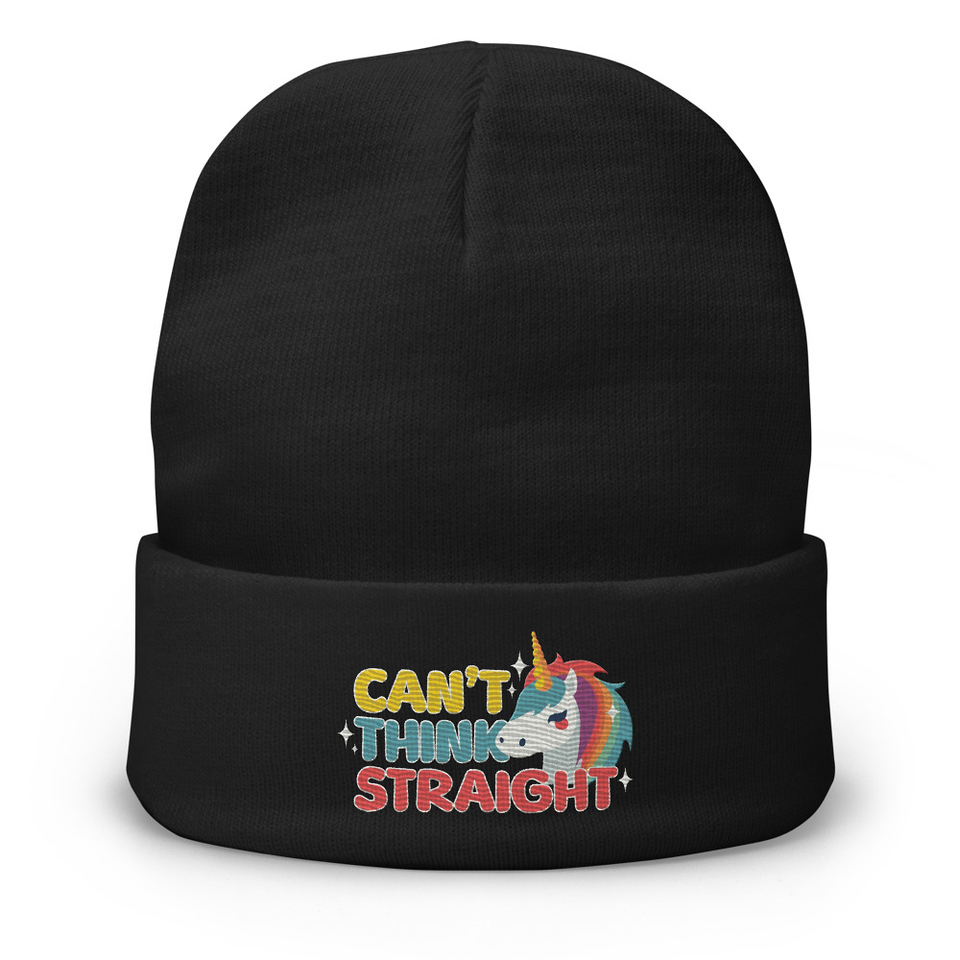 Can't Think Straight (2) Knit Beanie