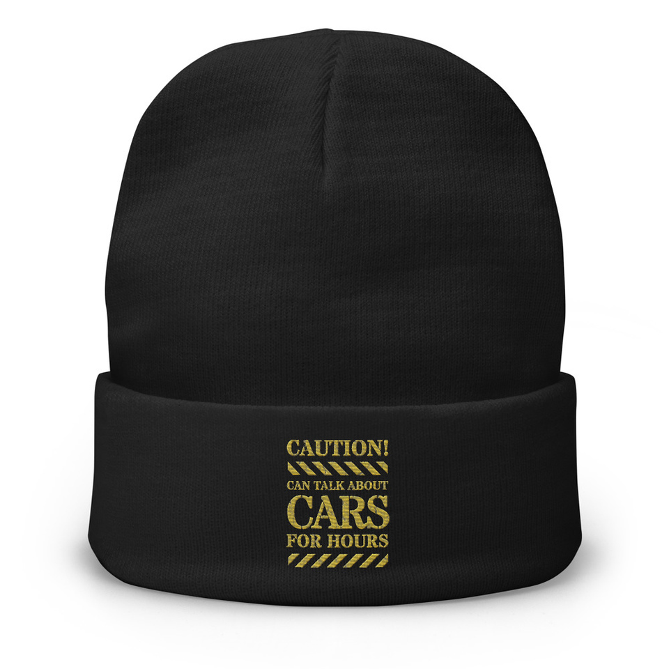 Caution Signs - Yellow Traffic Sign Knit Beanie