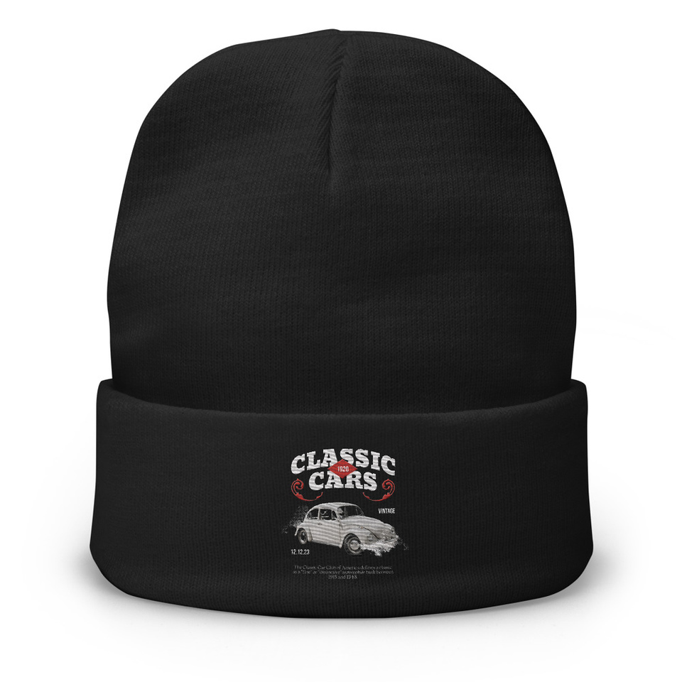 Classic Cars Knit Beanie
