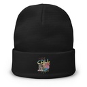Classic Retro Illustrative Portrait Men Calling Knit Beanie