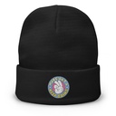Colorful Fun Retro Style Badge Knit Beanie