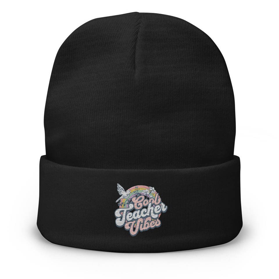 Cool Teacher Vibes Knit Beanie