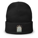 Cottagecore Frog Botanical Knit Beanie