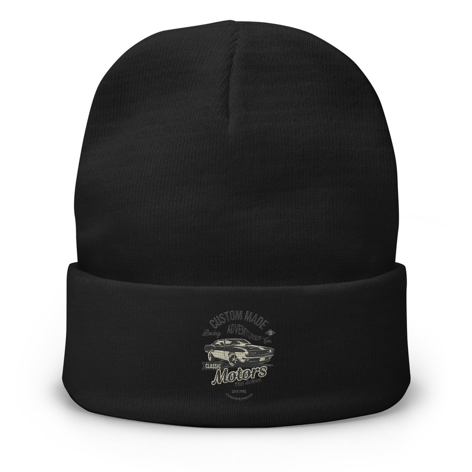 Custom Made Adventures Motors Old School Knit Beanie