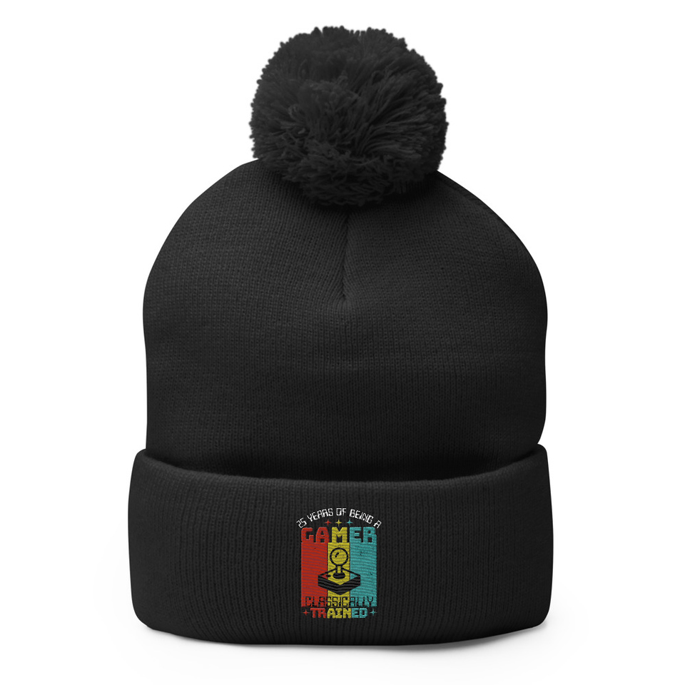25 Years of Being A Gamer Pom-Pom Knit Cap