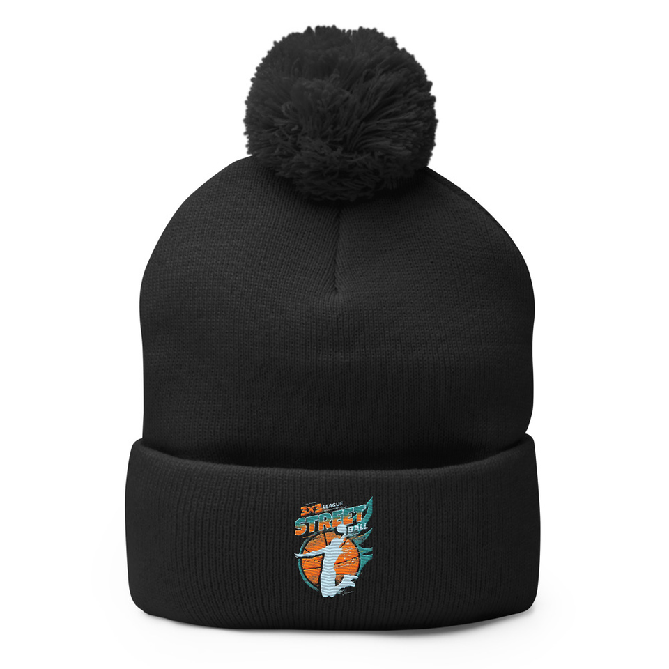 3x3 Basketball League Pom-Pom Knit Cap