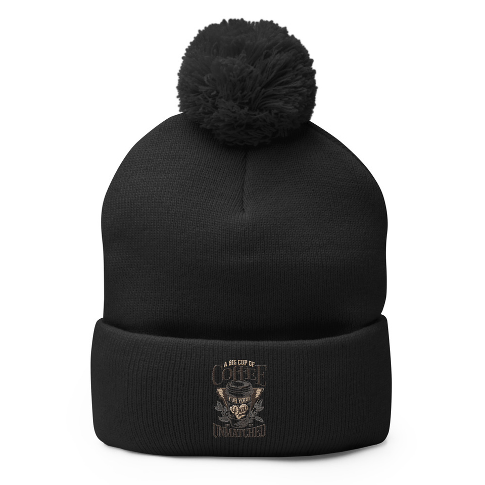 A Big Cup of Coffee Pom-Pom Knit Cap