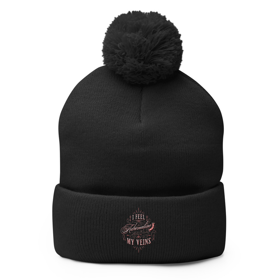 Adrenaline in my Veins - Victorian Pom-Pom Knit Cap