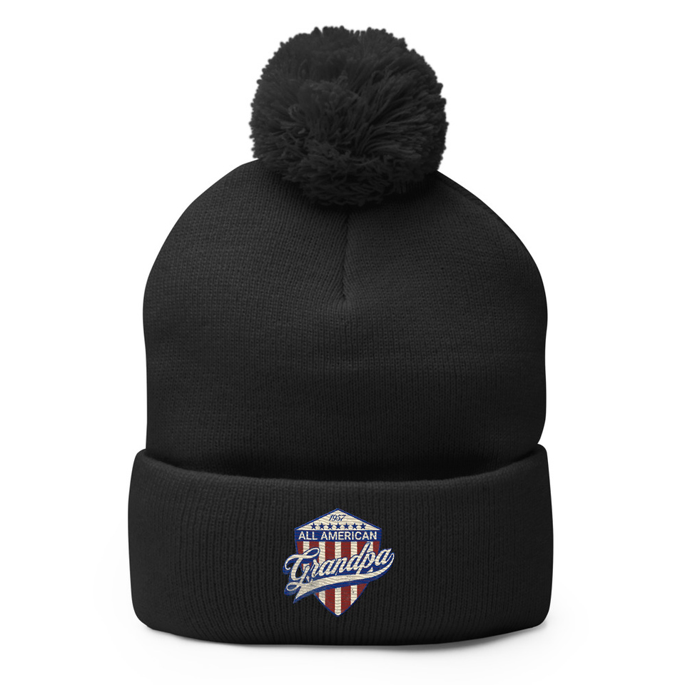 all american grandpa Pom-Pom Knit Cap