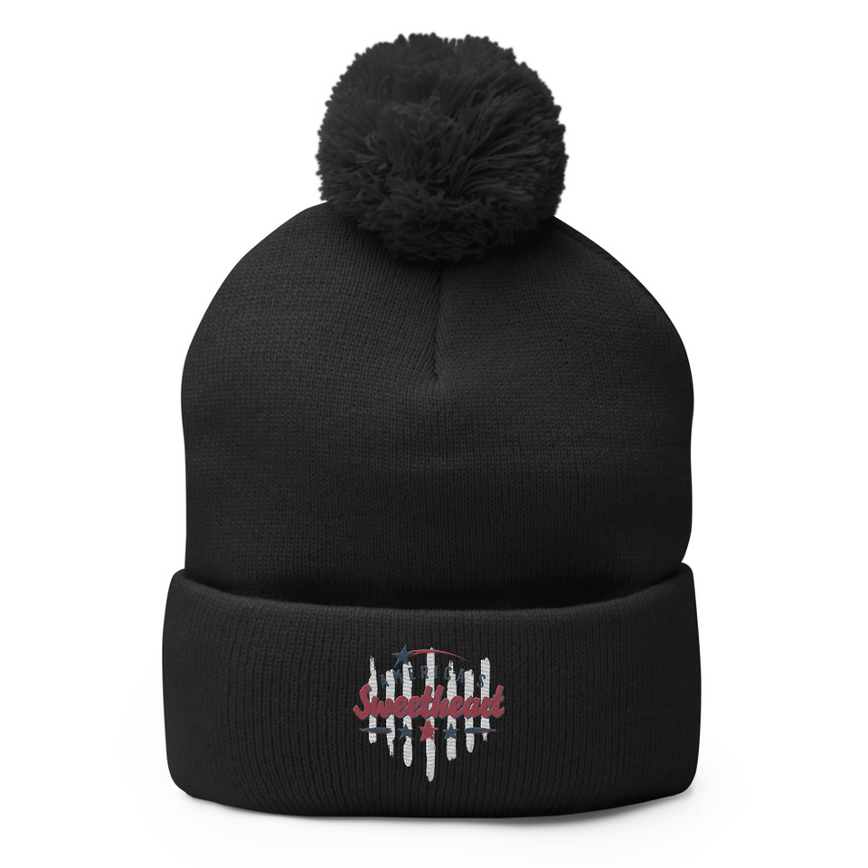America's Sweetheart Pom-Pom Knit Cap