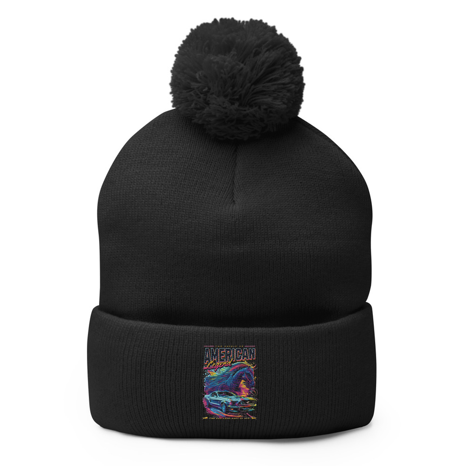 American Legend Pom-Pom Knit Cap