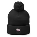 Anywhere With You - Typographic Cartoon Streetwear Pom-Pom Knit Cap