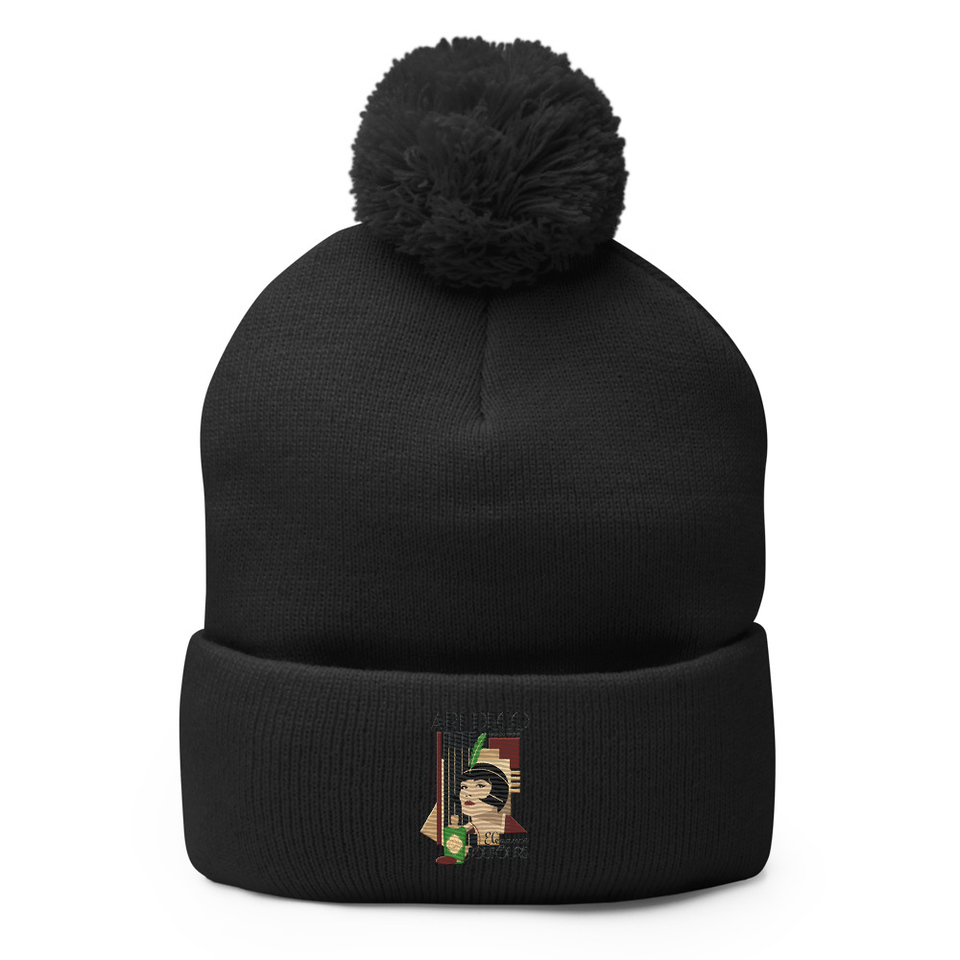 Art Deco Elegance Toujours Pom-Pom Knit Cap