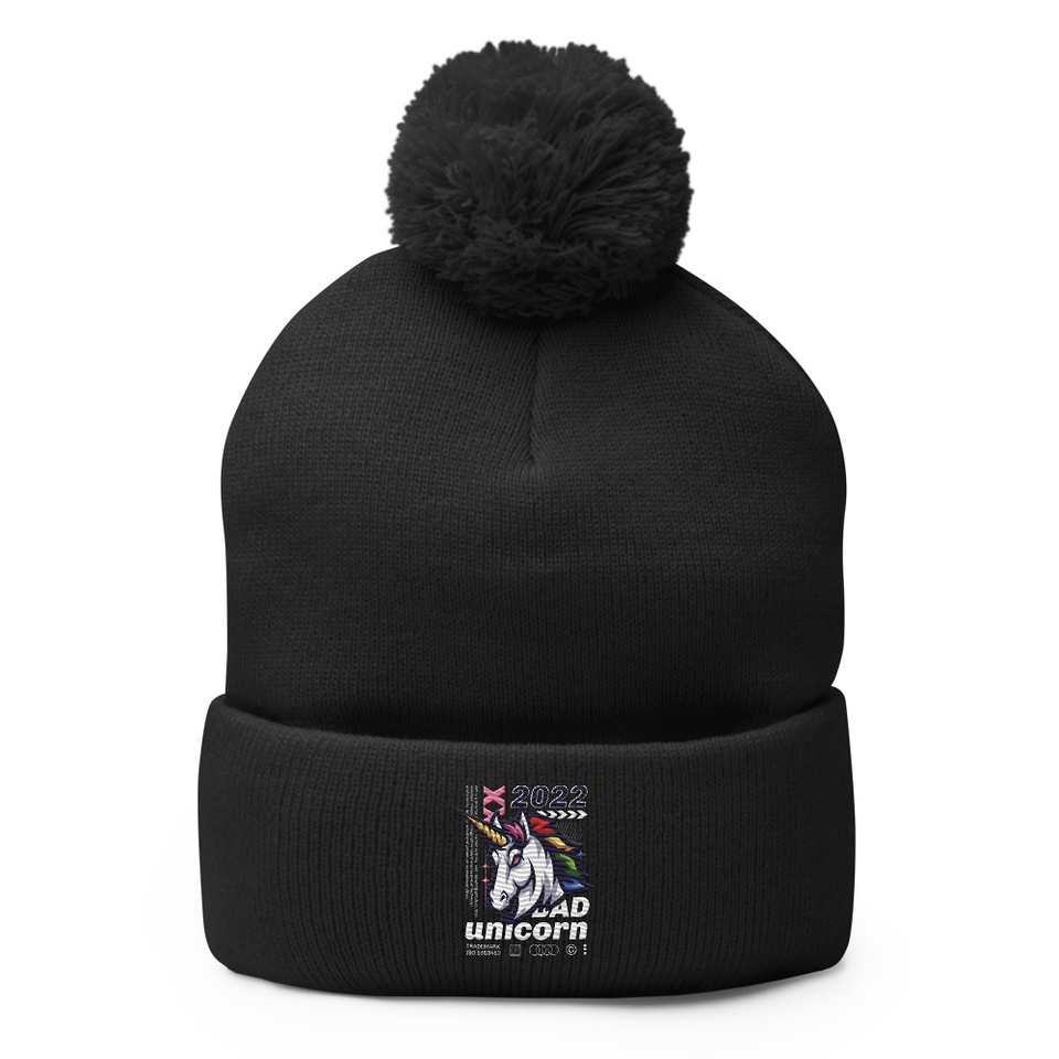 Bad Unicorn - Horse Pom-Pom Knit Cap
