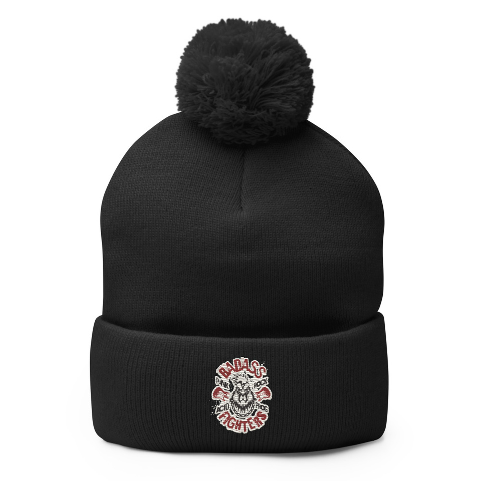 Badass Fighters Pom-Pom Knit Cap