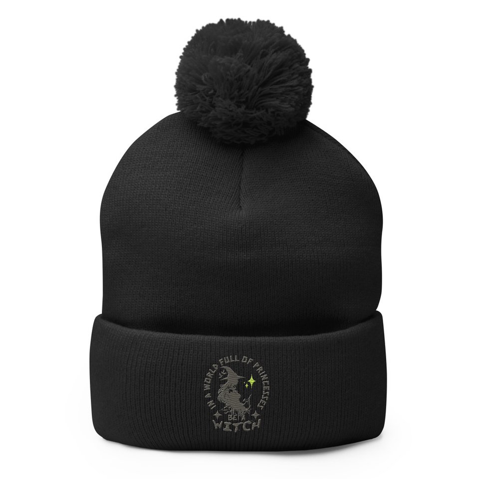 Be A Witch Pom-Pom Knit Cap