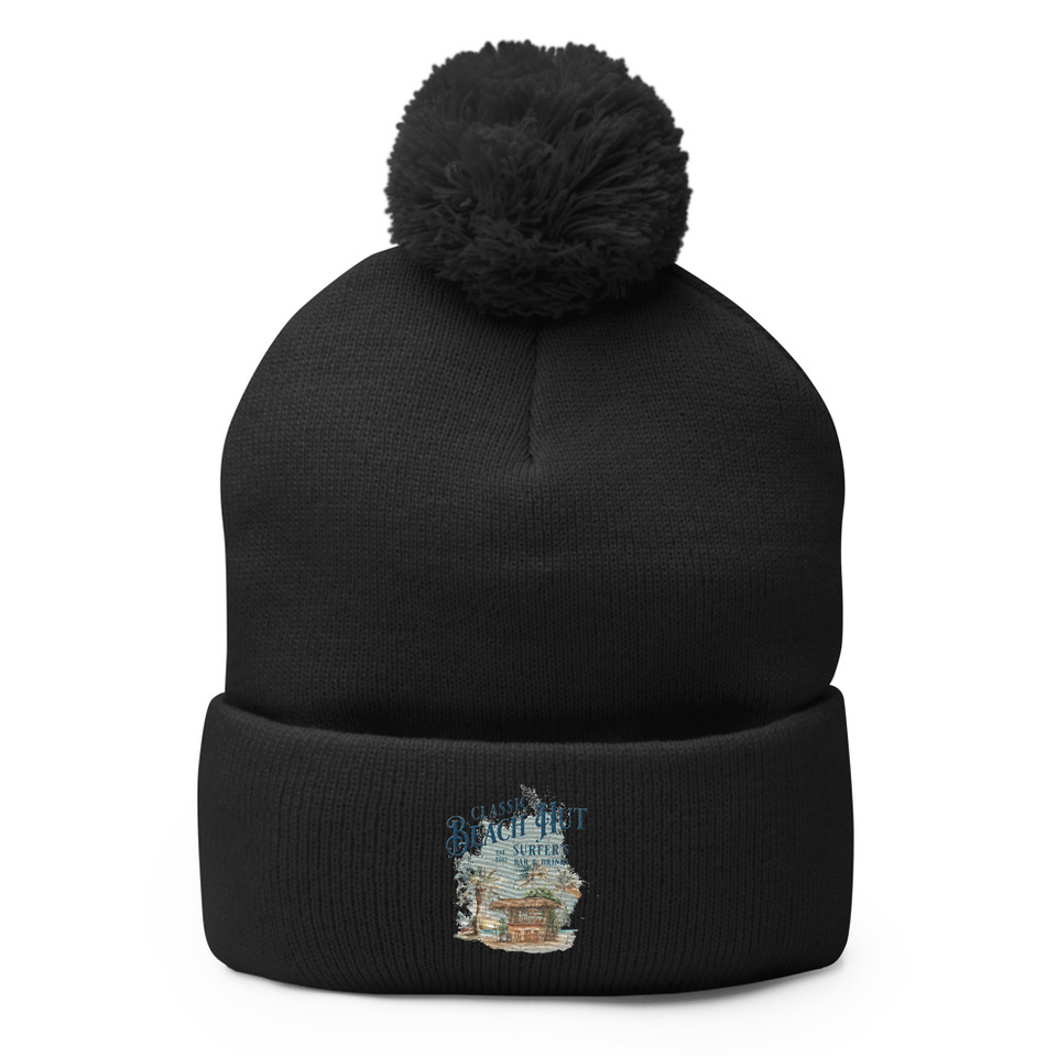 Beach Hut Pom-Pom Knit Cap