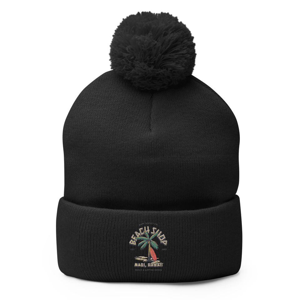 Beach Shop Pom-Pom Knit Cap