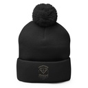 Black Diamonds - Elegant Pom-Pom Knit Cap