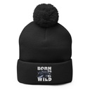 BORN TO BE WILD Pom-Pom Knit Cap