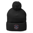Bowling Derby Champs - Grunge Skull Pom-Pom Knit Cap