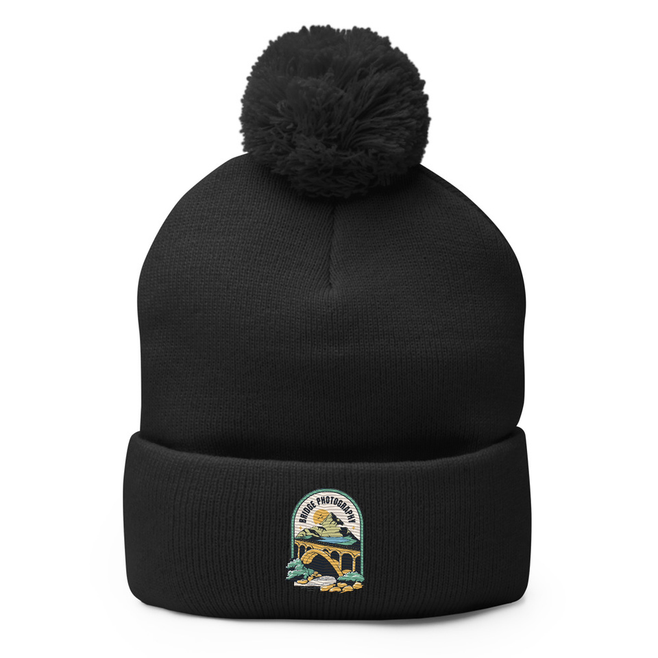 Bridge Photography - Scenic Pom-Pom Knit Cap