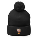 Choose Happy - Retro Music Pom-Pom Knit Cap