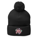 Colorful Self Love Affirmation - Heart Pom-Pom Knit Cap