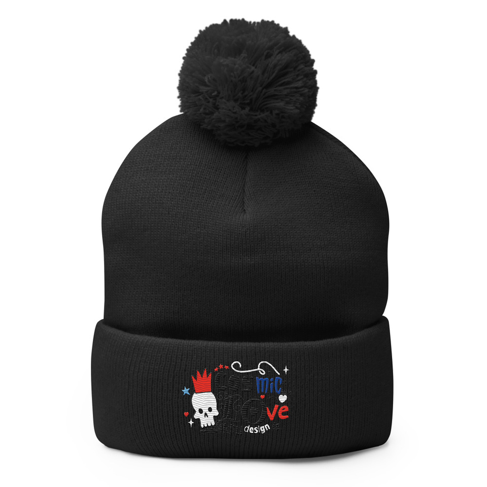 Cosmic Love Pom-Pom Knit Cap