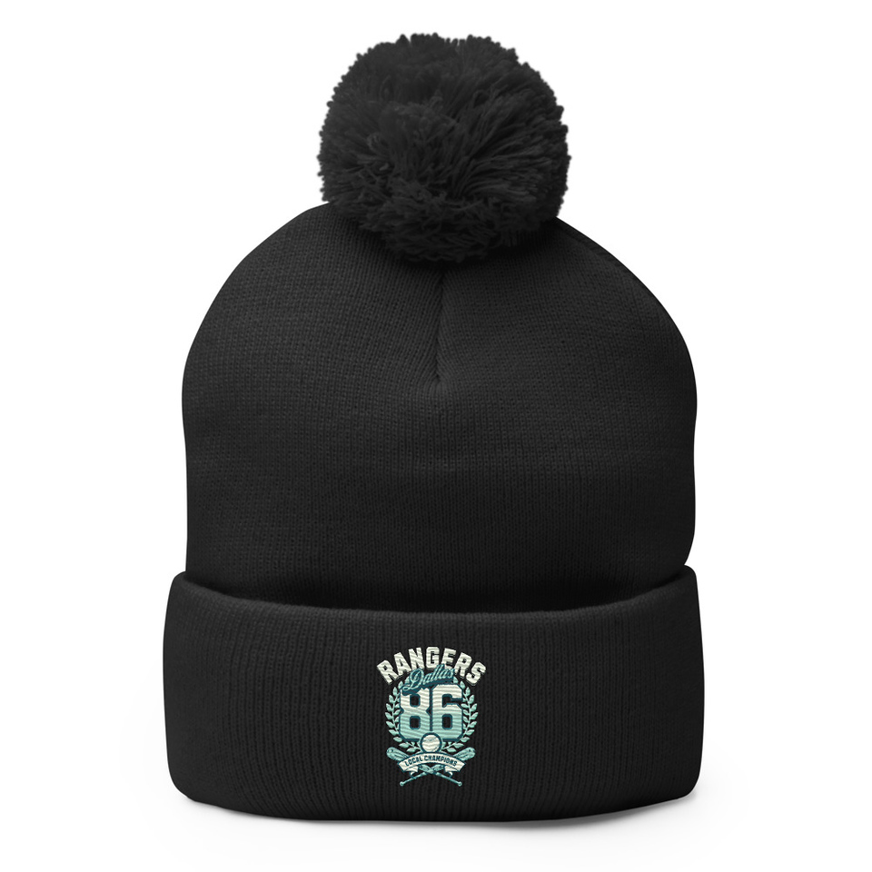 Dallas Rangers - Old School Sports Pom-Pom Knit Cap