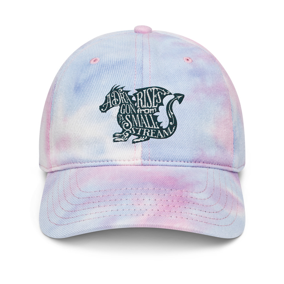A Dragon Rises - Typographic Lettering Tie-Dye Hat