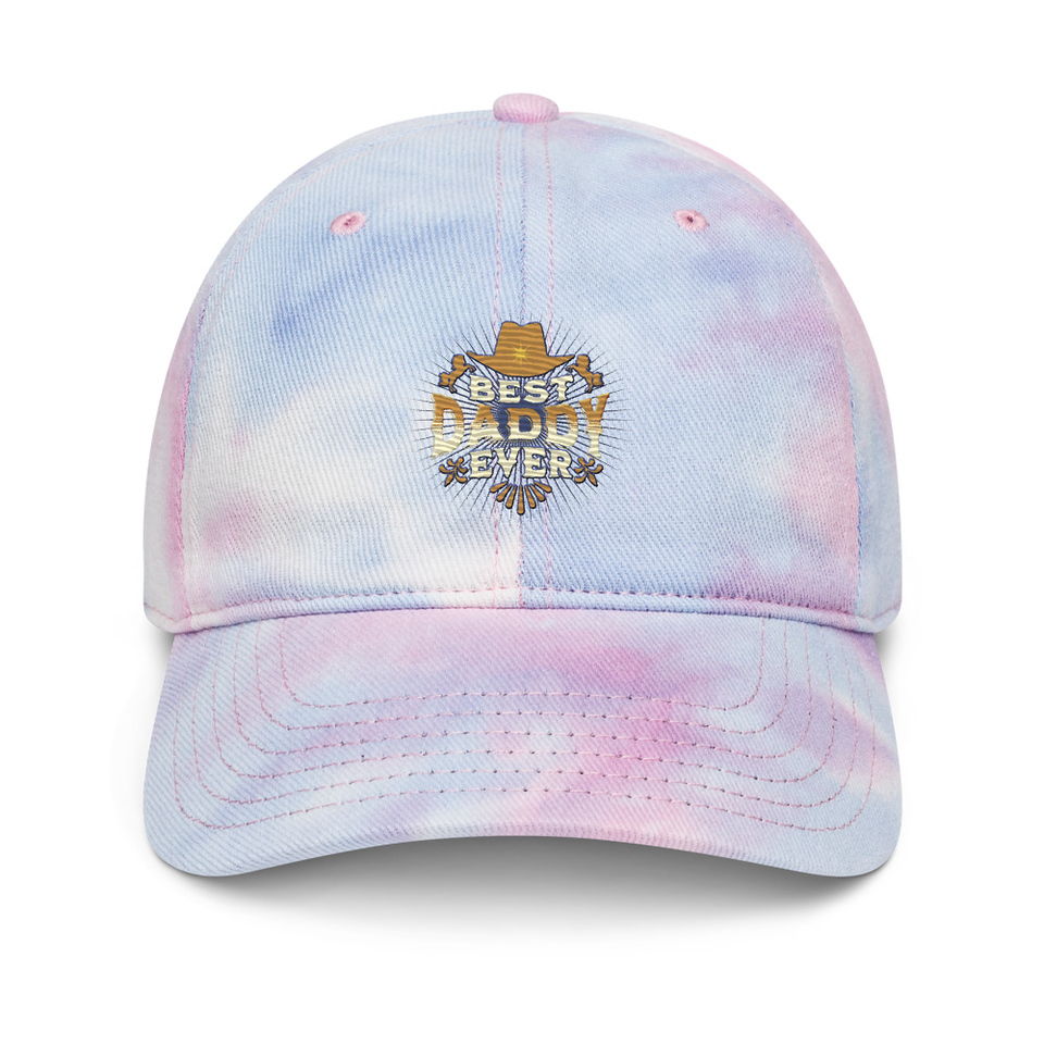Best Daddy Ever - Cowboy Hat Tie-Dye Hat
