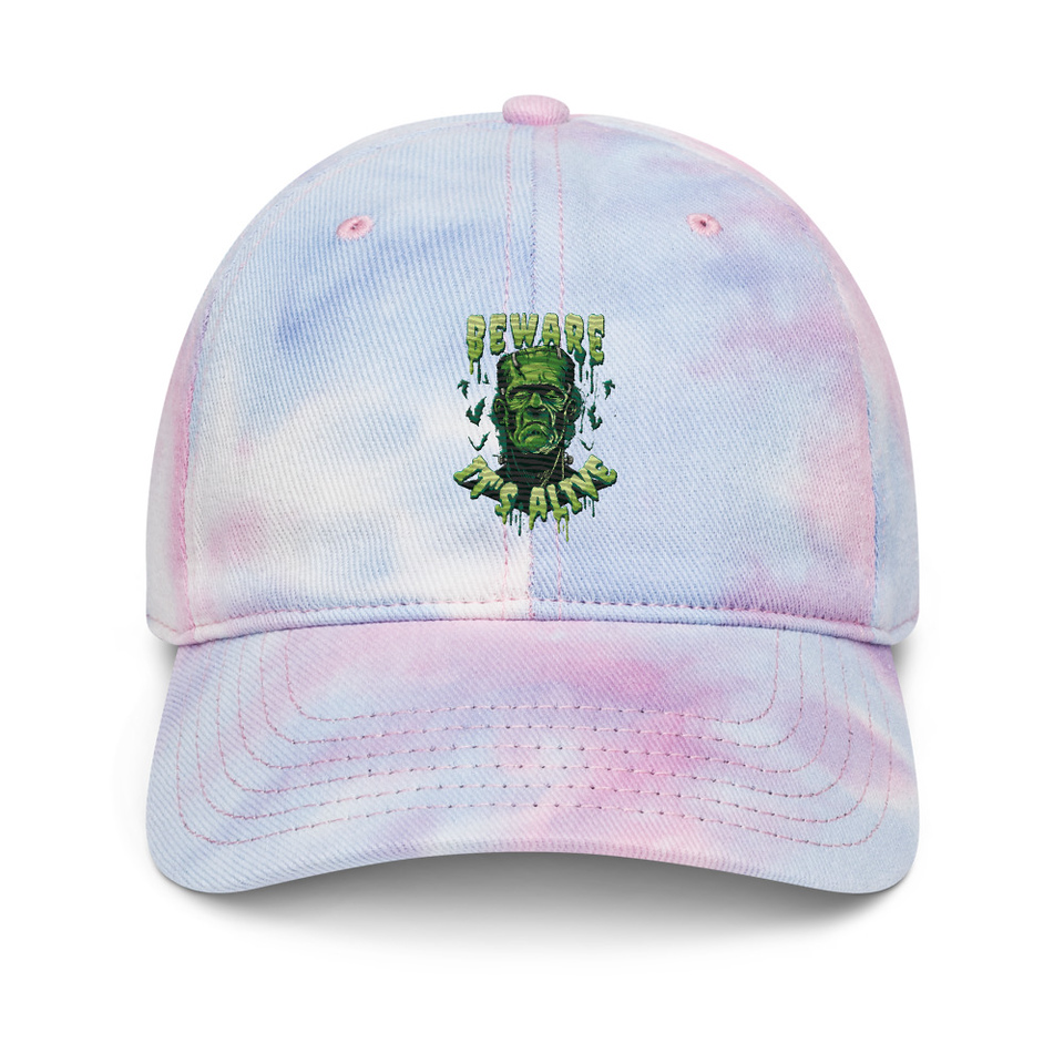 Beware of Frankenstein - Scary Halloween Tie-Dye Hat