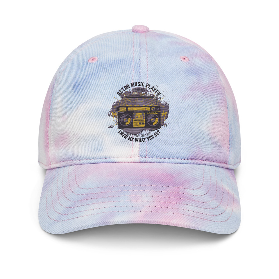 Boombox Music Player - Retro Tie-Dye Hat