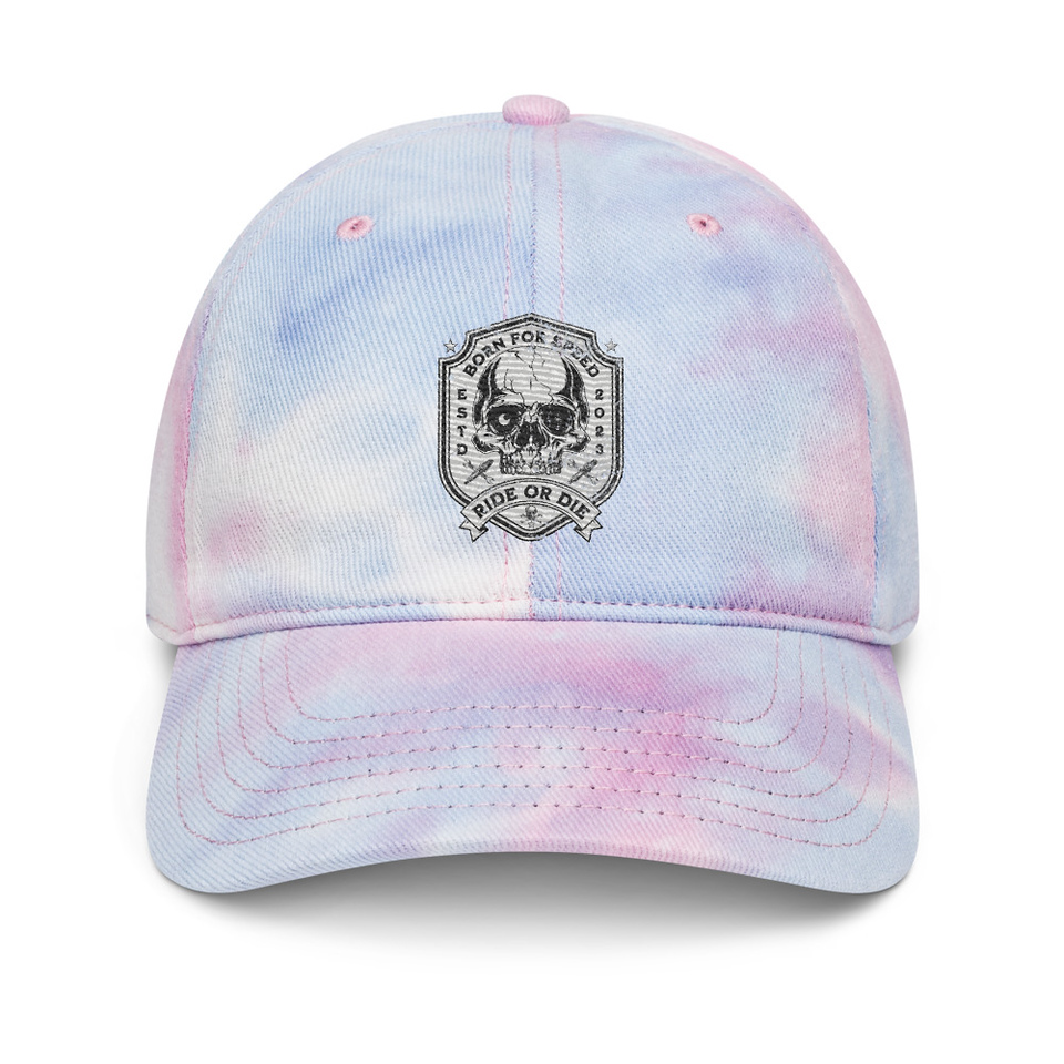 BORN FOR SPEED RIDE OR DIE Tie-Dye Hat