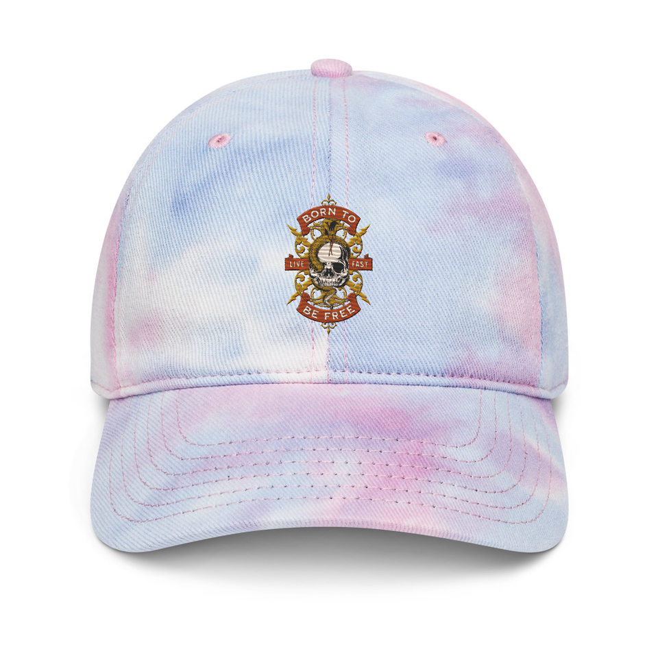 Born To Be Free - Skull Tie-Dye Hat