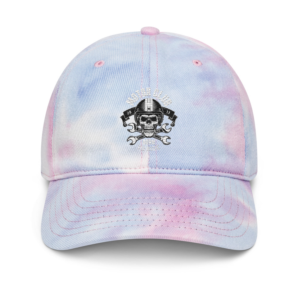 Born to Ride - Biker Club Skull  Tie-Dye Hat