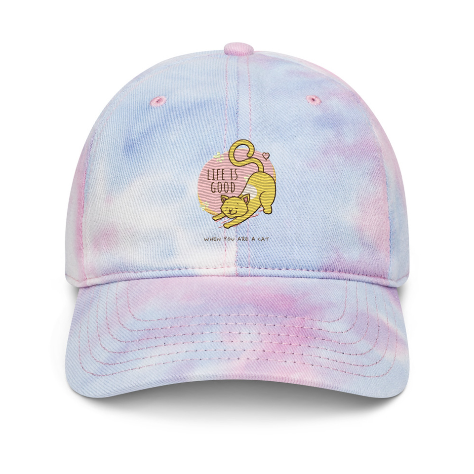Cat Life - Humor Tie-Dye Hat