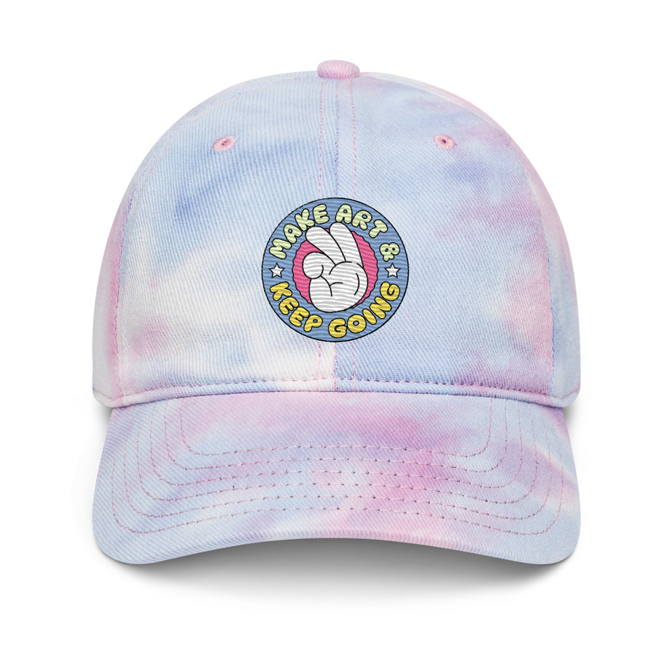 Colorful Fun Retro Style Badge Tie-Dye Hat