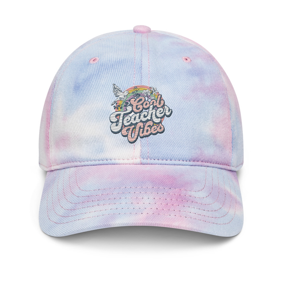 Cool Teacher Vibes Tie-Dye Hat
