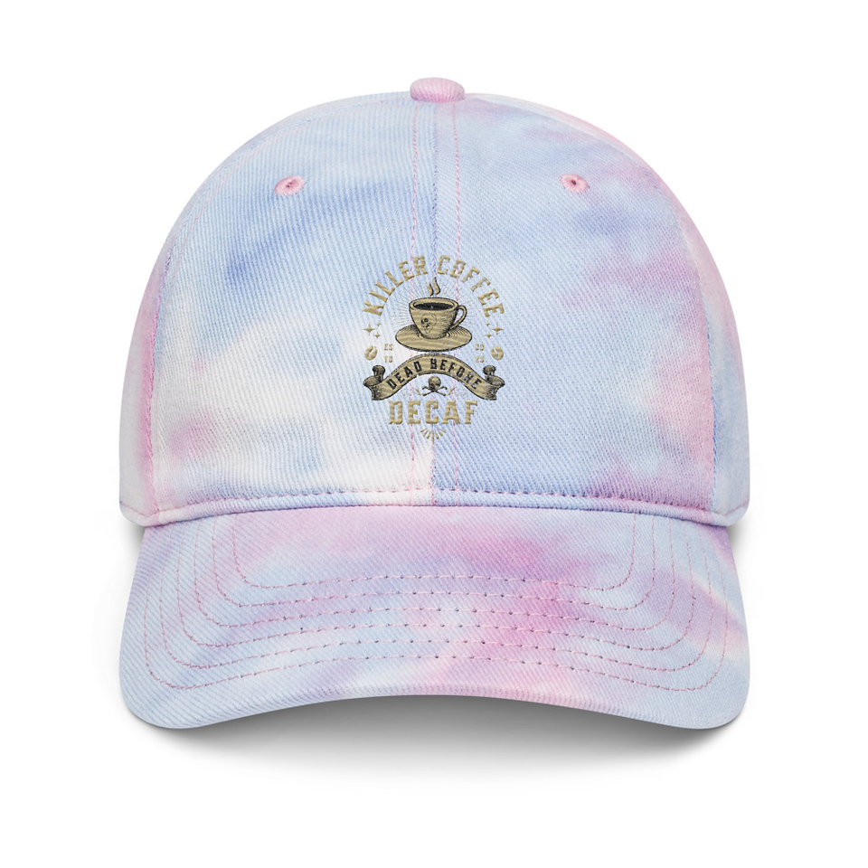 DEAD BEFORE DECAF Tie-Dye Hat